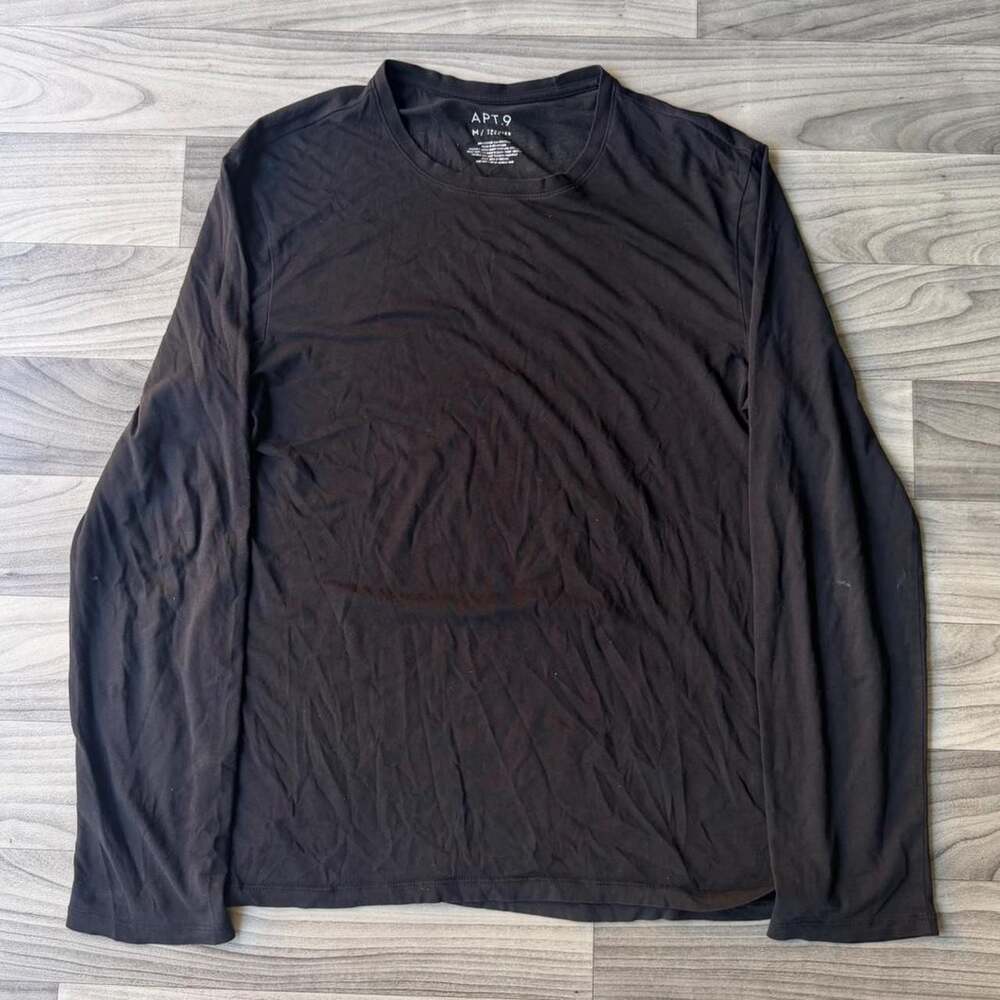 Apt. 9 Black Thermal Long Sleeve Shirt
